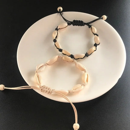 Hand Woven Shell Shaped Anklets 2024 Shell Starfish Shell Ankle Bracelet Beach Ankle Chains Man