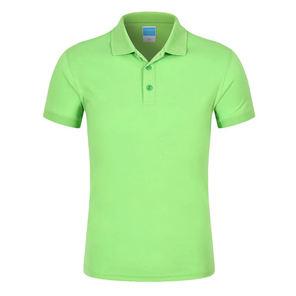 POLO shirt Men's Solid Color Short Sleeved top Team Clothing Customization Red Orange and Other Colors Customization