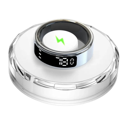 Smart Ring with Display Screen Touch Charging Fitness Tracker Heart Rate Blood Oxygen Monitor Sleep Tracker Wearable Technology