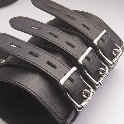 Leather Bondage Handcuffs, BDSM Armbinder Restraint ,Arms Behind Back Straitjacket,Sex Toys For Couples