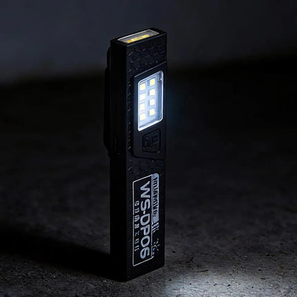 1/2Pcs Mini Portable Rechargeable LED Torch Light Waterproof Work Pocket Flashlight with Magnetic Grip Compact LED Flashlight
