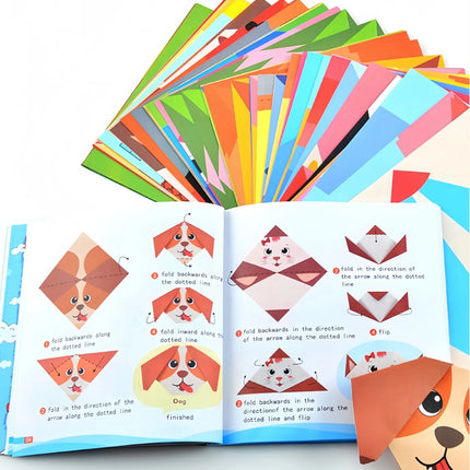 54 Sheets Cartoon Origami Kit Animals / Lifestyle Styles Handmade DIY Crafts Origami Suitable For Beginners Decor Paper Gifts