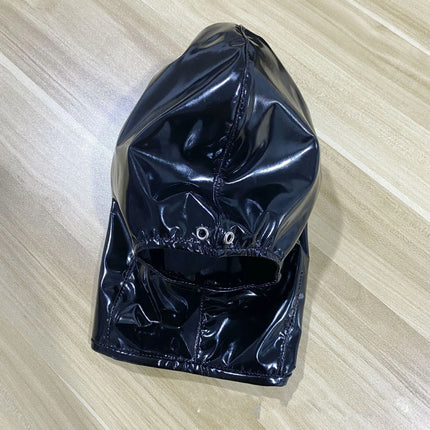 Leather Silicone Penis Mouth Gag,Dildo Gag,Double Penis Gag,Adult Bondage BDSM Restraint Open Mouth Gag,Role Play Game Hood Mask