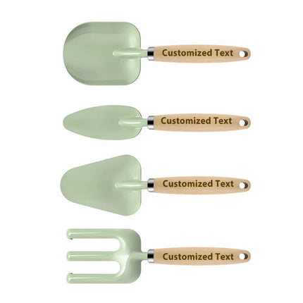 Personalized Colorful Kids Gardening Tools,Mini Wood Handle Trowel Shovel Fork Garden Hand Tools Garden Gifts for Men Women Kids