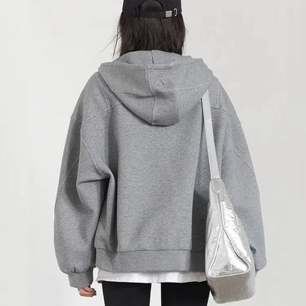 CHIC VEN Women Sweatshirts Loose New Drawstring Hooded Female Jacket BF Style Woman Sports Coat Spring Autumn 2025