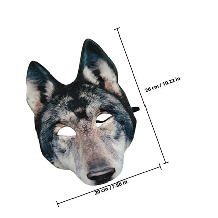 Realistic Halloween Wolf Mask 3D Werewolf Costume Masks Scary Animal Masquerade Dress Up for Parties Wolf Mask