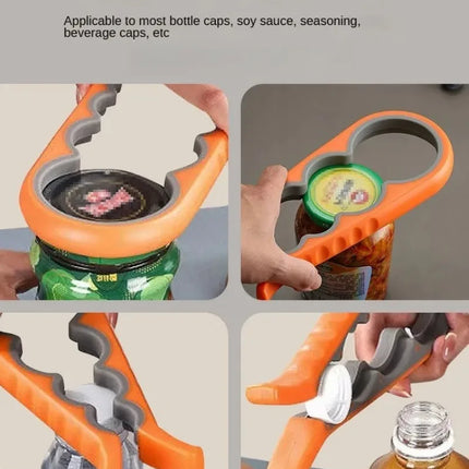 1PC 4-in-1 Multi-Function Non-Slip Kitchen Bottle Opener Twist Can Opener Labor-Saving Bottle Lid Opener for Easy Home Use