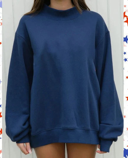 2026 European American style women's sweatshirt,long-sleeved high neck pullover sweatshirt,casual sweater fleece top for women