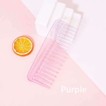 1pc non handle shaped massage hair styling comb, plastic transparent style salon hair styling comb Special for real hair wigs