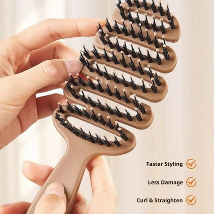 Hairdressing Massage Comb Curly Hairbrush Boar Bristle Paddle Hair Brush Anti Static Comb  Salon Hair Styling Tools Makeup Tools
