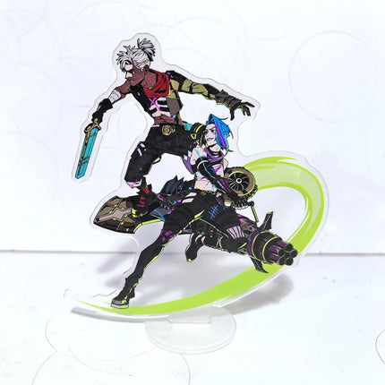 Hot League of Legends Arcane Game Peripherals Acrylic Stand Aso the King of Man the Sword Saint Desktop Display 15CM Collection
