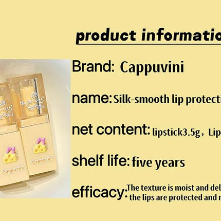 2Pcs Moisturizing Lip Balm & Lip Oil Set Deep Hydration Lip Care Kit Reduces Lip Lines Plumps Lips for Soft And Smooth Pout