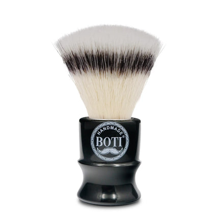 Boti Screw Type Brush Enlightener Badger and N3C Synthetic with Antique Black Porcelain Resin Handle for Easy Replaceable Knot