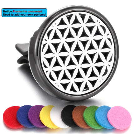 1pc Refillable Car Air Freshener Perfume Diffuser Clip, Auto Air Vent Car Interior Car Aromatherapy Diffuser With 10pcs Pads