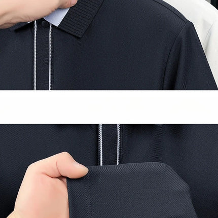 Men's Classic Polo Shirt, 2026 New Summer Collection, Soft Cotton Blend Fabric, Lightweight Comfortable Business Casual Wear