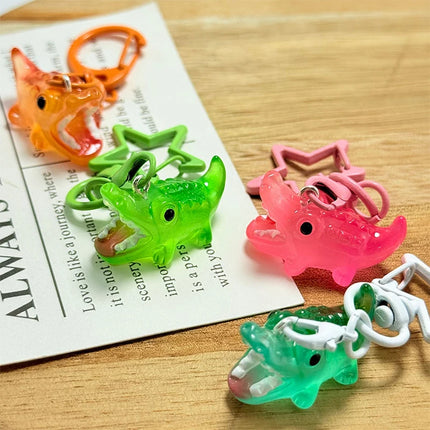 Creative cartoon cute mini crocodile keychain pendant mobile phone with key ring bag decoration pendant