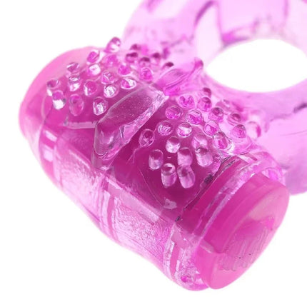 Best Sales Butterfly Vibrating Cock Ring for Men Soft Silicone Penis Ring with Clitoral Stimulator Couples Adult Sex Toy