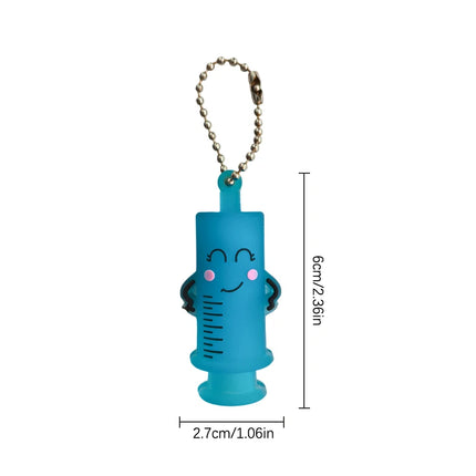 Ampoule Bottle Opener Keychain Syringe-Shaped Cutter Nurse Doctor Ampoule Bottle Opener Aid Medication Vial Breaker Tool