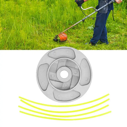 With 4 Nylon Lines For Brush Cutter Strimmer Replacement Universal Mower Aluminum Grass Trimmer Head Brush Cutter Head