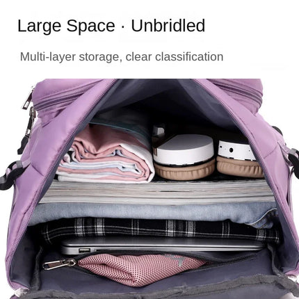 Women Large Travel Backpacks Waterproof Stylish Casual Daypack Bags with Luggage Strap Backpack Ladies Sports Yoga Luggage Bags