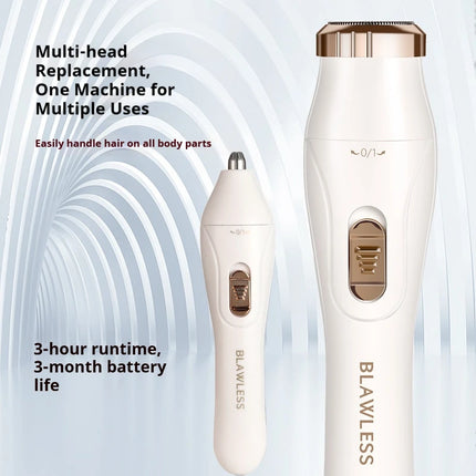 Women's Electric Shaver Painless Hair Remover for Face Bikini Underarms Legs Body Portable Epilator