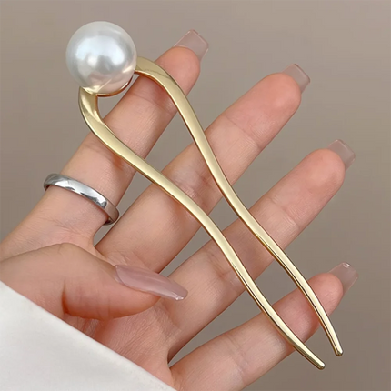 Metal Flower Hair Stick For Women Girls U-shaped Hairpin Fashion Hair Clip Pins New Blue Crystal Hair Bun Hair Accessories