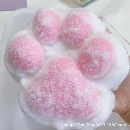 Hot Selling Russian Strawberry Cat Paw Squeeze Toy Cute Stress Relief Plush Soft Fidget Game Same