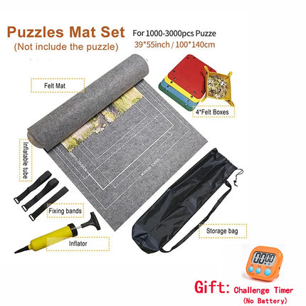 Puzzle Storage Blanket Children Puzzle Toys Multiple Specifications with Bag Portable Parent-child Early Education Gifts