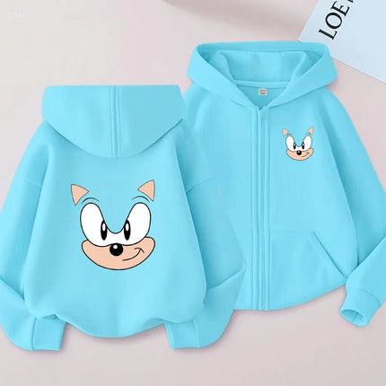 Children Supersonic Animals Cardigan Zipper Style Hoodie Sweatshirt Boys Girls3-12Yrs Loose Casual Charming Sports Coat Clothing
