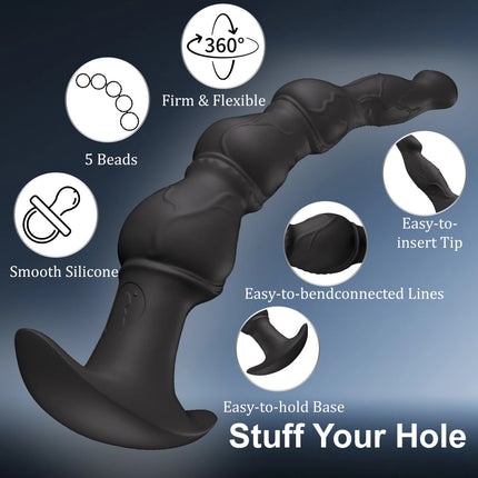 Anal Plug Soft Silicone Anal Butt Plug Stimulator Adult Sex Toys for Men Women Prostate Massager G-Spot Anal Dilation Trainer