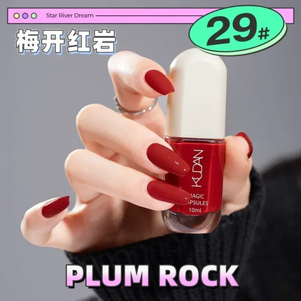 Water-based Nail Polish Tearable Baking Free Solid Color Nail Polish Gel Professional Semi-Permanent Varnish Nail Salon Polish