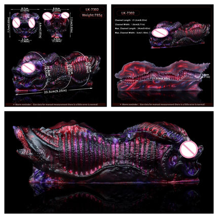 Silicone Monster Male Masturbator Daul Channel Anal Onahole Pussy Realistic Vaginal Textured Channel Stroker AdultSexToy For Man