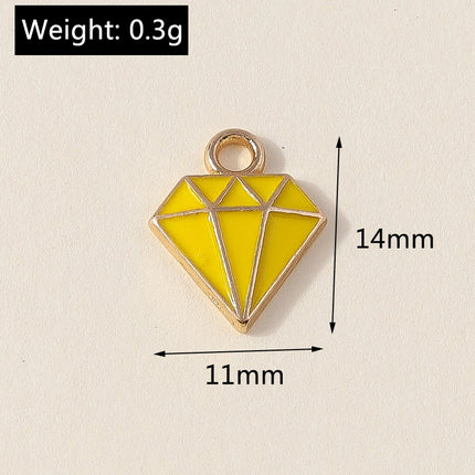 10pcs 11x14mm Cute Enamel Triangle Shape Charms Pendants for Jewelry Making Drop Earrings Necklace Bracelets DIY Crafts Supplies