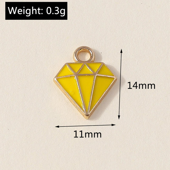 10pcs 11x14mm Cute Enamel Triangle Shape Charms Pendants for Jewelry Making Drop Earrings Necklace Bracelets DIY Crafts Supplies