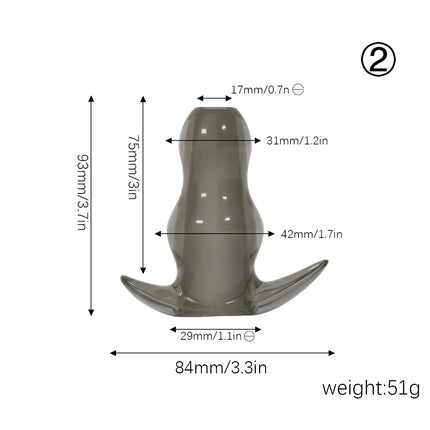 Hollow Anal Plug with Cap Soft Silicone Tunnel Butt Plug Anal Dilator Stretching Trainer Adult Sex Toy for Men Women Gay Fetish