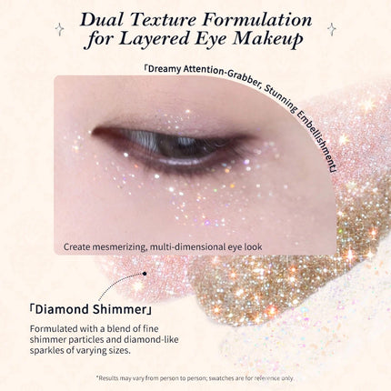 Flower Knows Swan Ballet Series Liquid Eye Shadow Pearlescent Fine Shiner Fine Sparkling Sequins 4g Eye Makeup