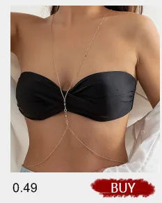 PuRui Korean Romance Imitation Pearl Chain Necklace Back Chain For Women Fashion Long Tassel Pendant Body Chain Wedding Jewelry