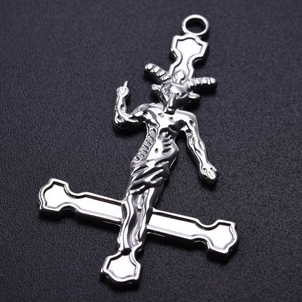 5pcs/Lot High Quality Stainless Steel Cross Pendants For Jewelry Making Supplies Metal Rose Lava Ankh Cross Charms DIY Materials