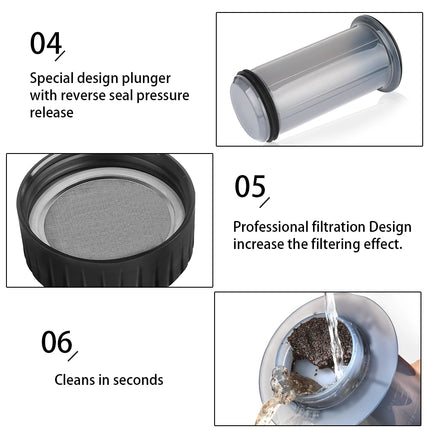 For AeroPress Machine Espresso Portable Coffee Maker Cafe French Press Coffee Pot  with Filters Paper Kit