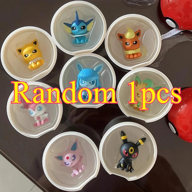 Pokemon Eevee Family Anime Figure Gashapon Capsule Toys Mini Doll Blind Box Toy Collection Ornaments  Gifts