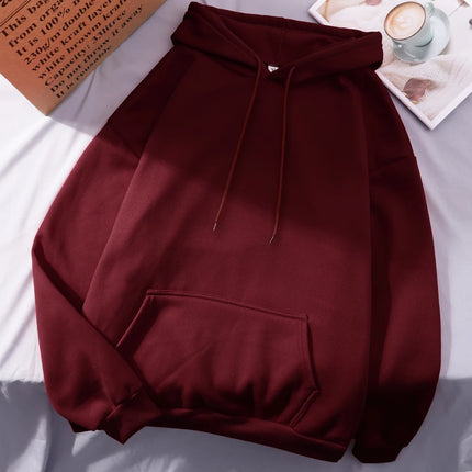 Fashion Men Women Hoodie Casual Hoodies Pullovers Sweatshirts Couple Tops Solid Color Hooded Spring Autumn Warm Fleece Hoody