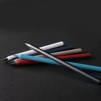 6/1 PCS 6 Colors Metal Eternal Pencils No Ink Infinity Pencil For Kids Art Sketch Color Drawing Pen Office School Supplies