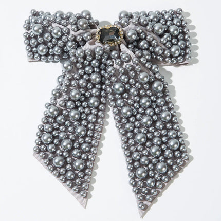 Bridal Bow Hair Clips Heavy Beading Fashion Spring Clip Beautiful Women’s Hair Accessories Elegant Wedding Gift Hair Accessory