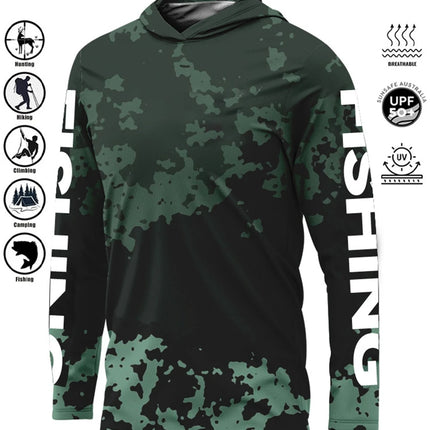 Fishing Shirt Hoodie,UPF 50+ Uv Protection Quick Dry Tops Breathable 2025 Outdoor Moisture Wicking Jersey Fishing Apparel shirts