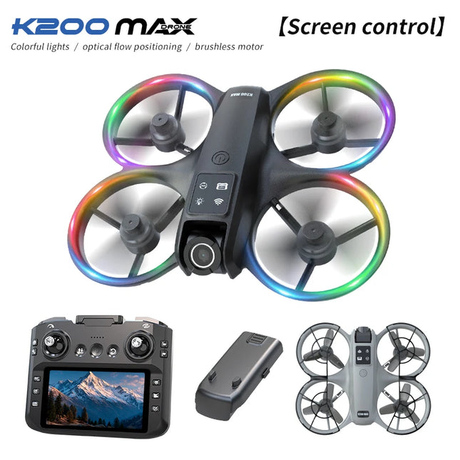 Brushless Drone 7 Color Flowing Breathing Navigation Light 360° Rolling Flip Full Surround Protection One Key Takeoff Landing Return