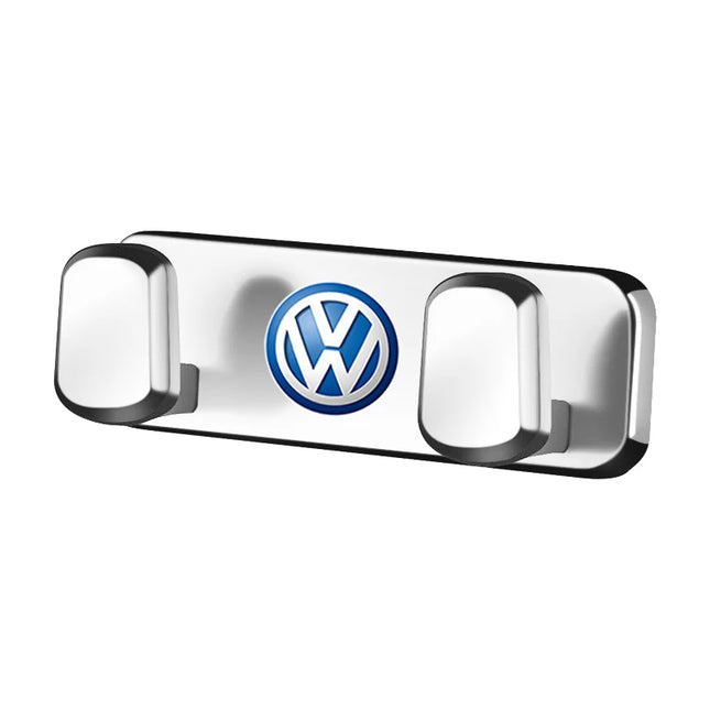 VW Logo Car Interior Accessories Zinc Alloy Storage Hooks For VW GTI Scirocco Polo Passat B5 B6 Golf Tiguan Jetta T-ROC Beetle