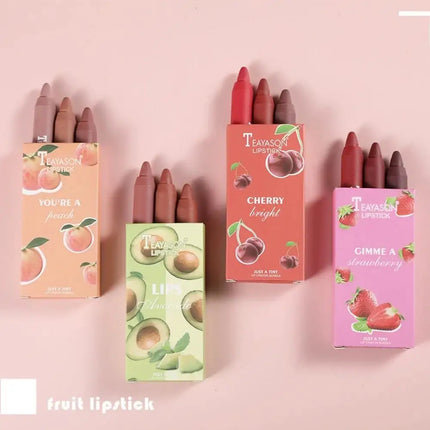 Matte Lipstick Set 3pcs Waterproof Long Lasting Velvet Nude Red Tint Natural Makeup Cosmetic Beauty Sexy Pen