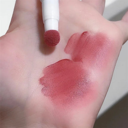 Matte Lip Mud Air Cushion Lips Cream Brick Red Lip Glaze Powder  Lipstick Pen Non-Stick Cup Female Lip Tint Korean Makeup