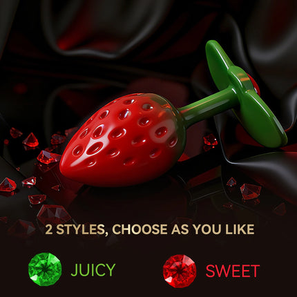 1pcs, Strawberry shaped metal anal plug, butt plug, dildos, adult women toys, adult men toys, adult pleasure, sexual wellness