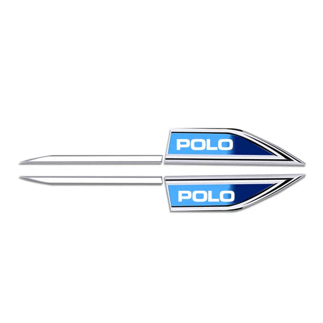 Car Body Protective Metal Sticker Auto Door Car Fender Side Blade Badge For Volkswagen VW Polo 6R 6N 6N2 6C 9N 9N3 Rline R Line